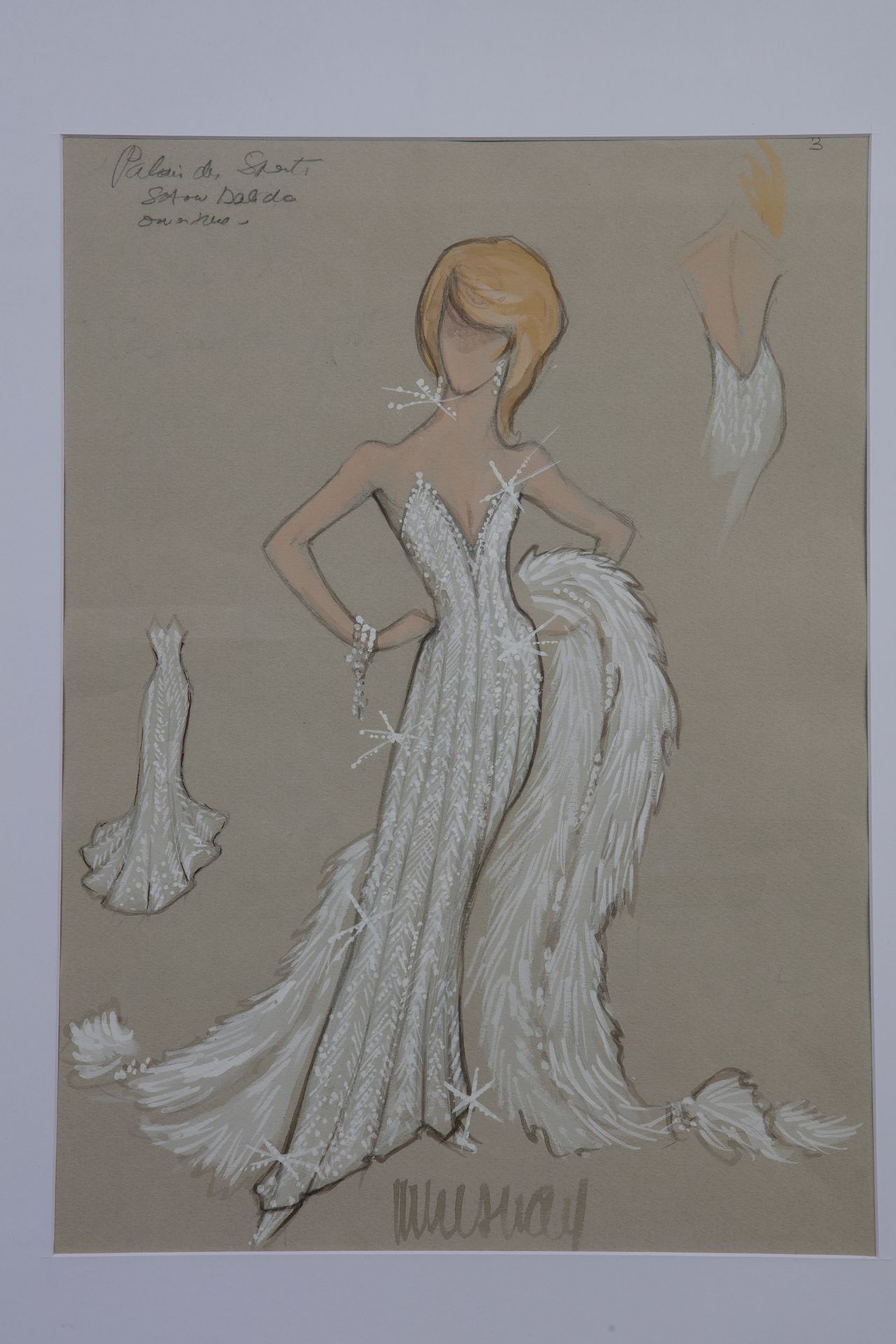 Null DALIDA
2 dessins originaux de 2 tenues blanches, créées par le styliste Mic&hellip;