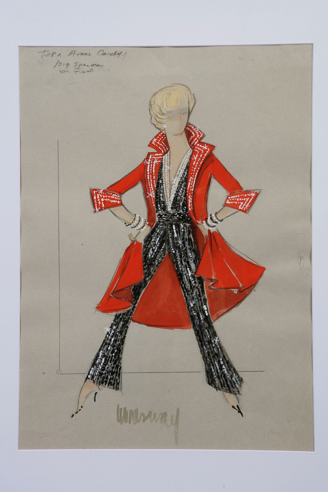 Null ANNIE CORDY
2 original drawings of 2 outfits, entitled "Natacha" and "Final&hellip;