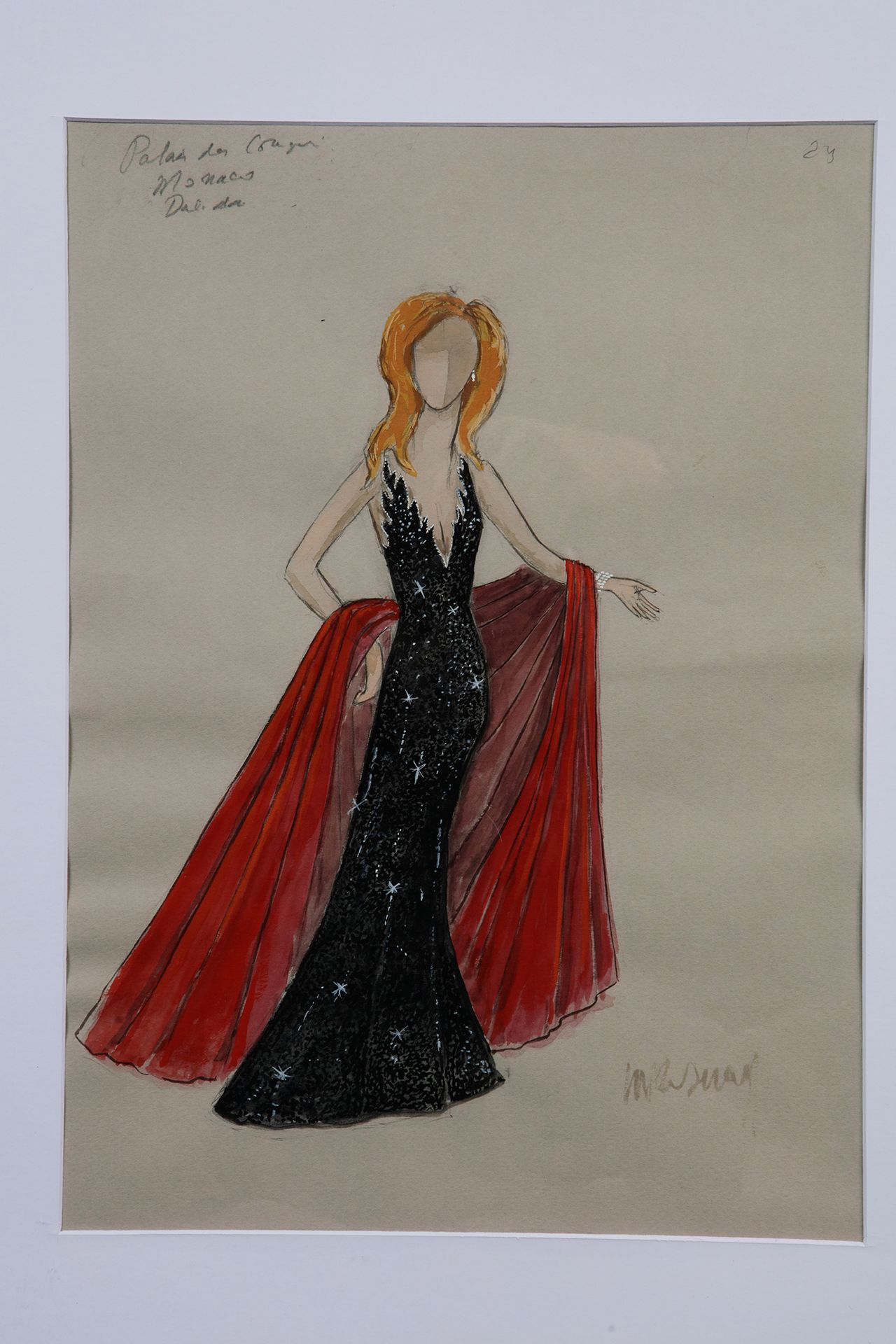 Null DALIDA
1 original drawing of an outfit created by the stylist
Michel Fresna&hellip;