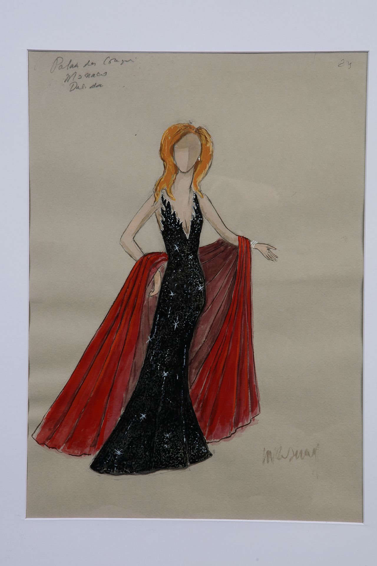 Null DALIDA
1 dessin original d'une tenue créée par le styliste
Michel Fresnay, &hellip;