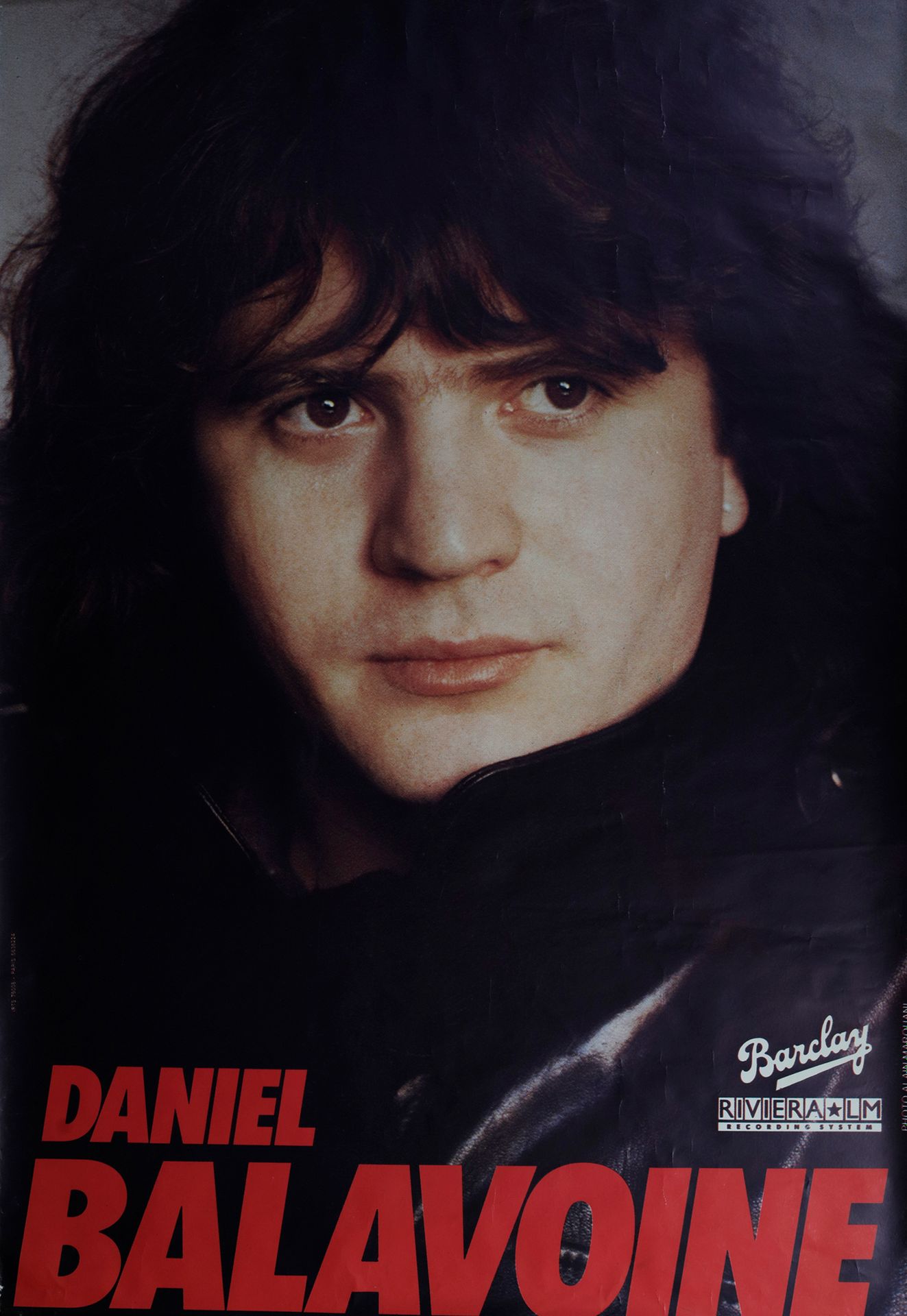 Null DANIEL BALAVOINE: 1张歌手的原始海报，宣布他在1979年的音乐会。规格为80x120厘米。巴克莱唱片公司。非常好的条件。