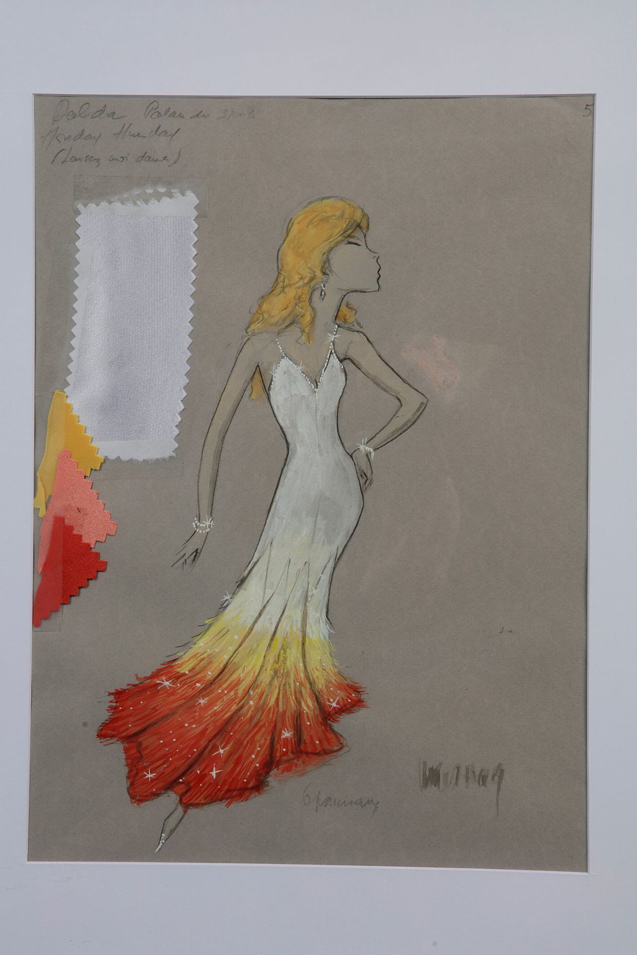 Null DALIDA
1 dessin original d'une tenue créée par le styliste Michel
Fresnay, &hellip;