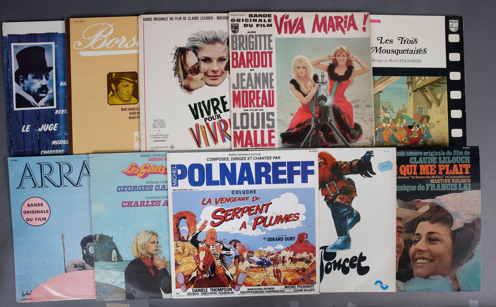 Null CINEMA / FILM MUSIC
1 set of 10 original 33 rpm vinyl records of film music&hellip;