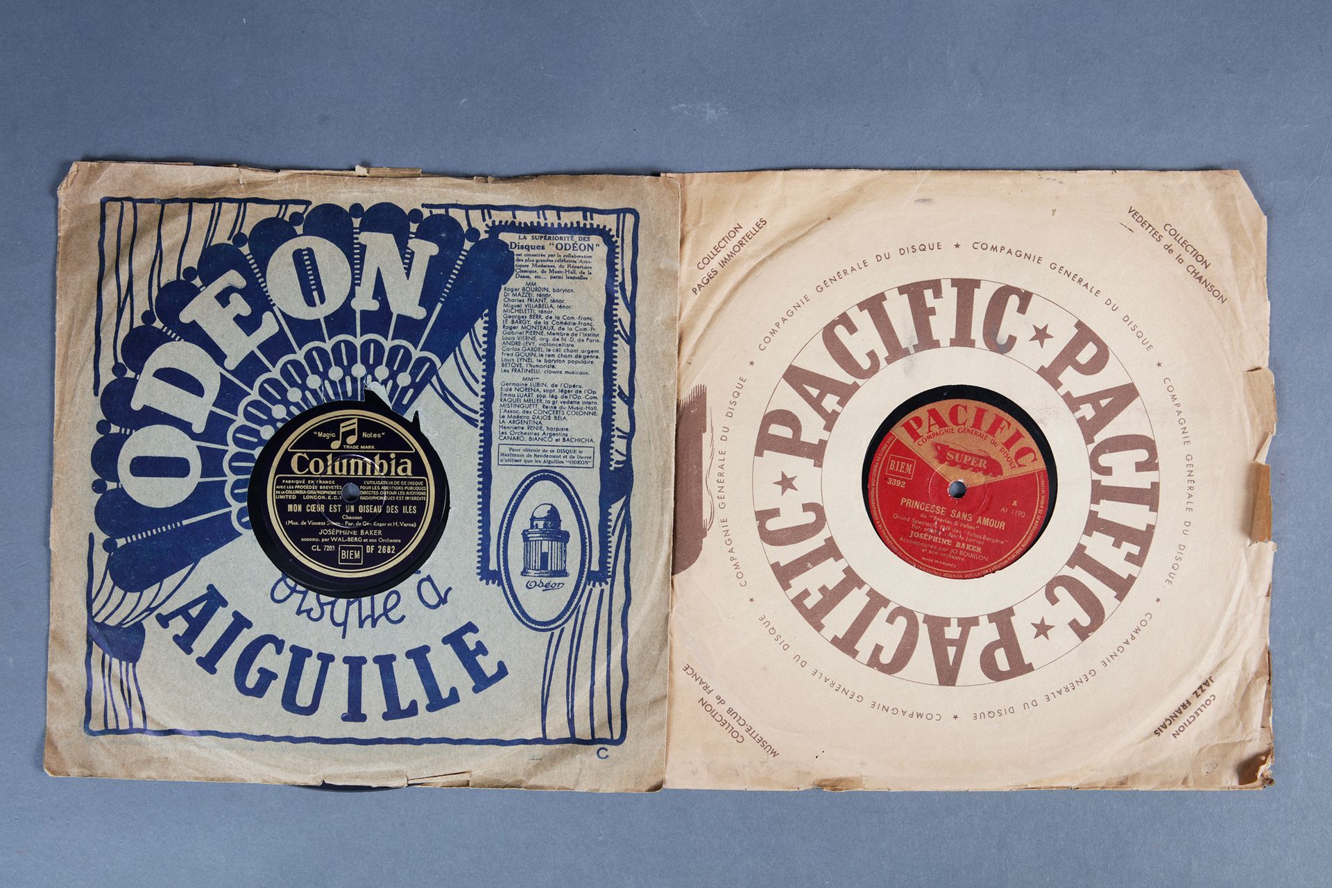 Null JOSÉPHINE BAKER
2 original 78 rpm records, published in the 40's : Mon coeu&hellip;