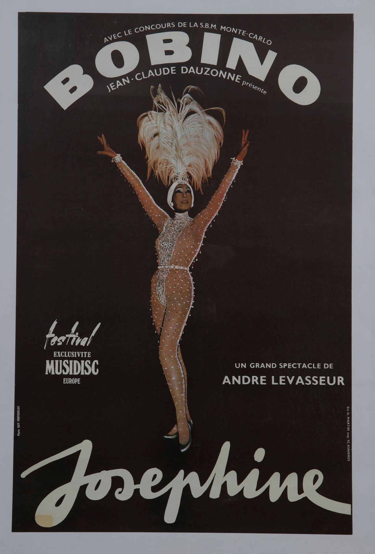 Null JOSÉPHINE BAKER (1906/1975)
1 original poster of the last show of Joséphine&hellip;