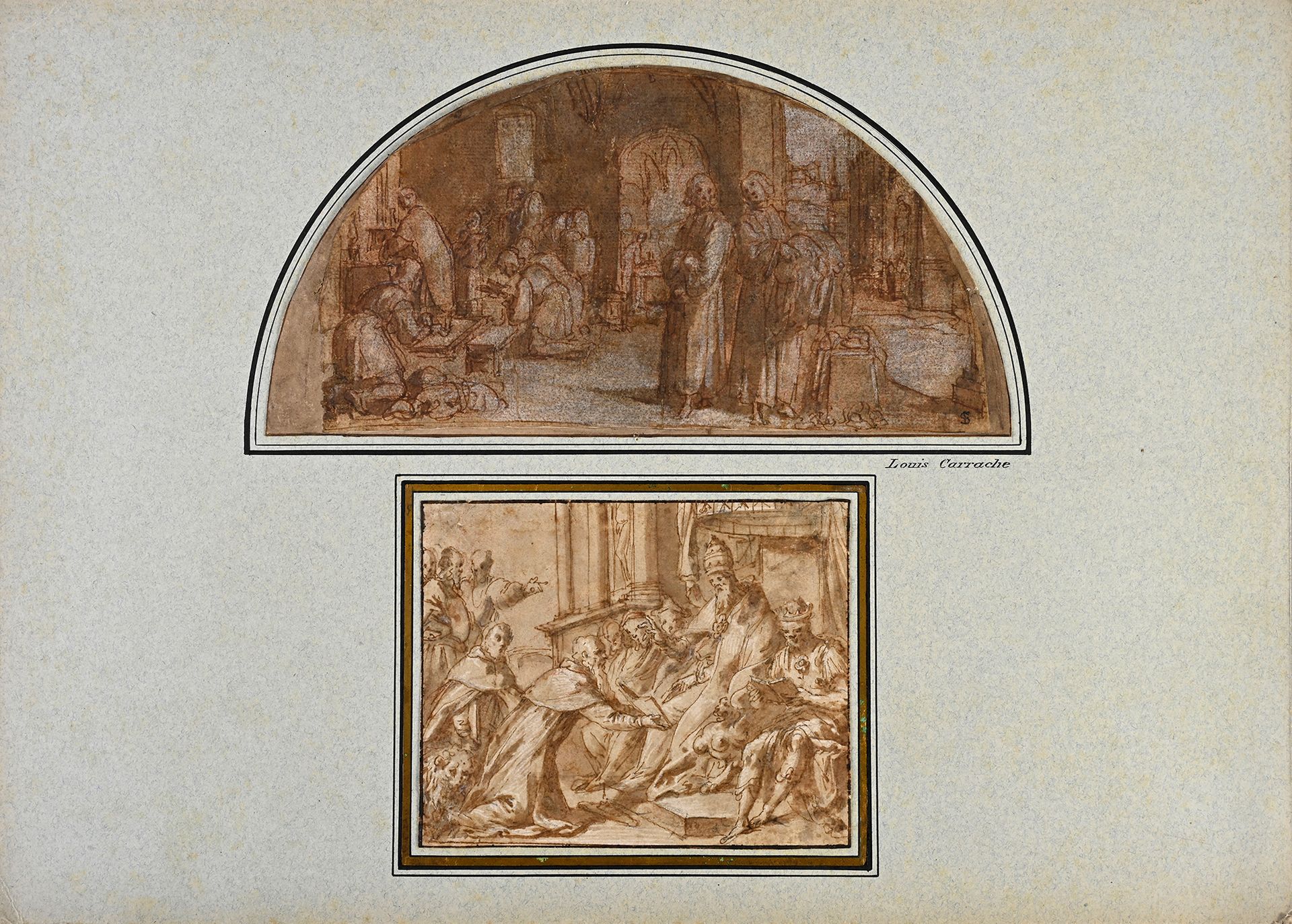 Null Montaje con dos viñetas 1- Cortejo de Bernardino POCCETTI (Florencia 1548 -&hellip;