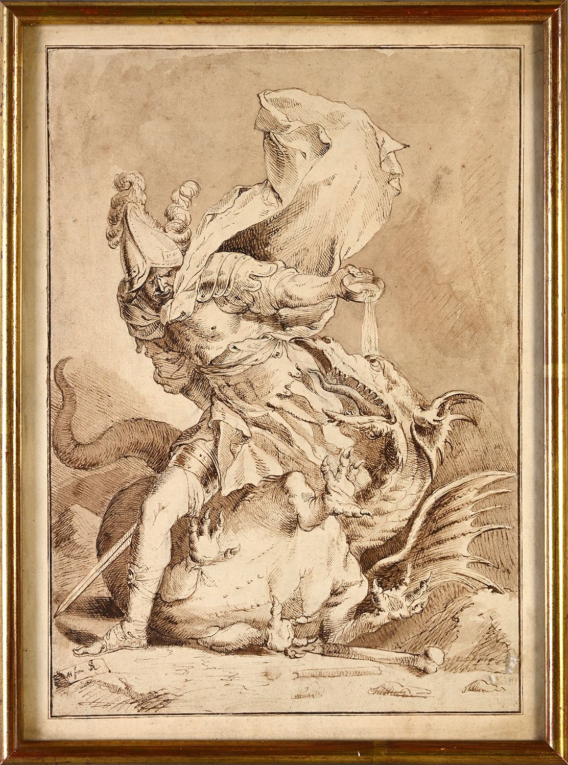 Ecole anglaise du XVIIIe siècle Jason and the Dragon after Salvator Rosa
Pen and&hellip;