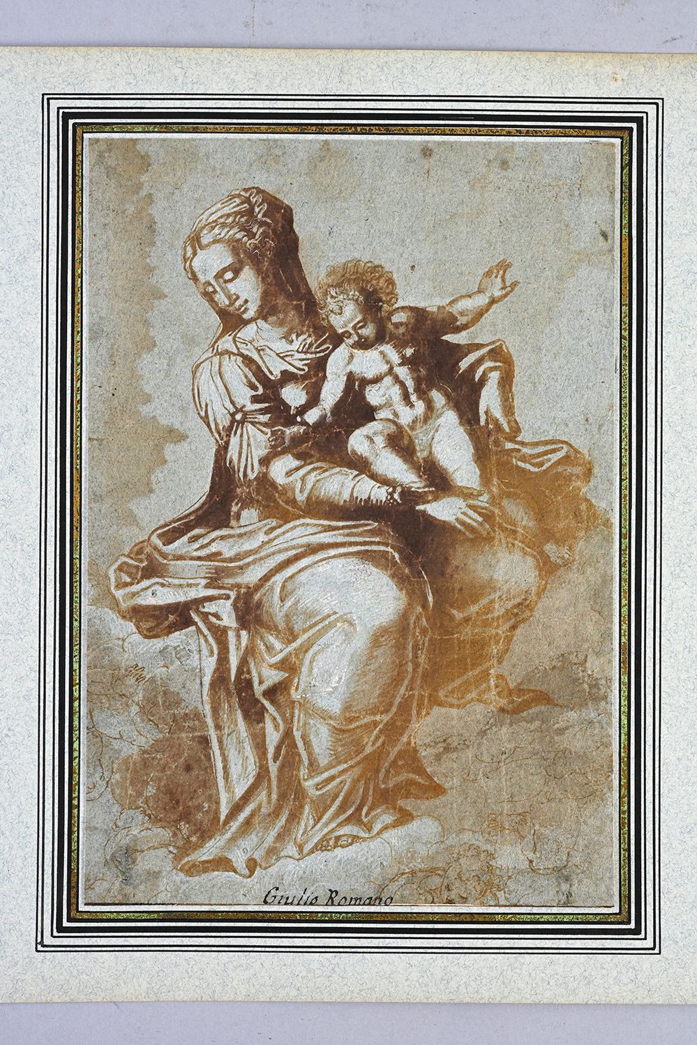Entourage de Giulio PIPPI dit Jules ROMAIN (Rome 1492 - Rome 1546) 圣母与儿童
蓝纸上的钢笔和&hellip;