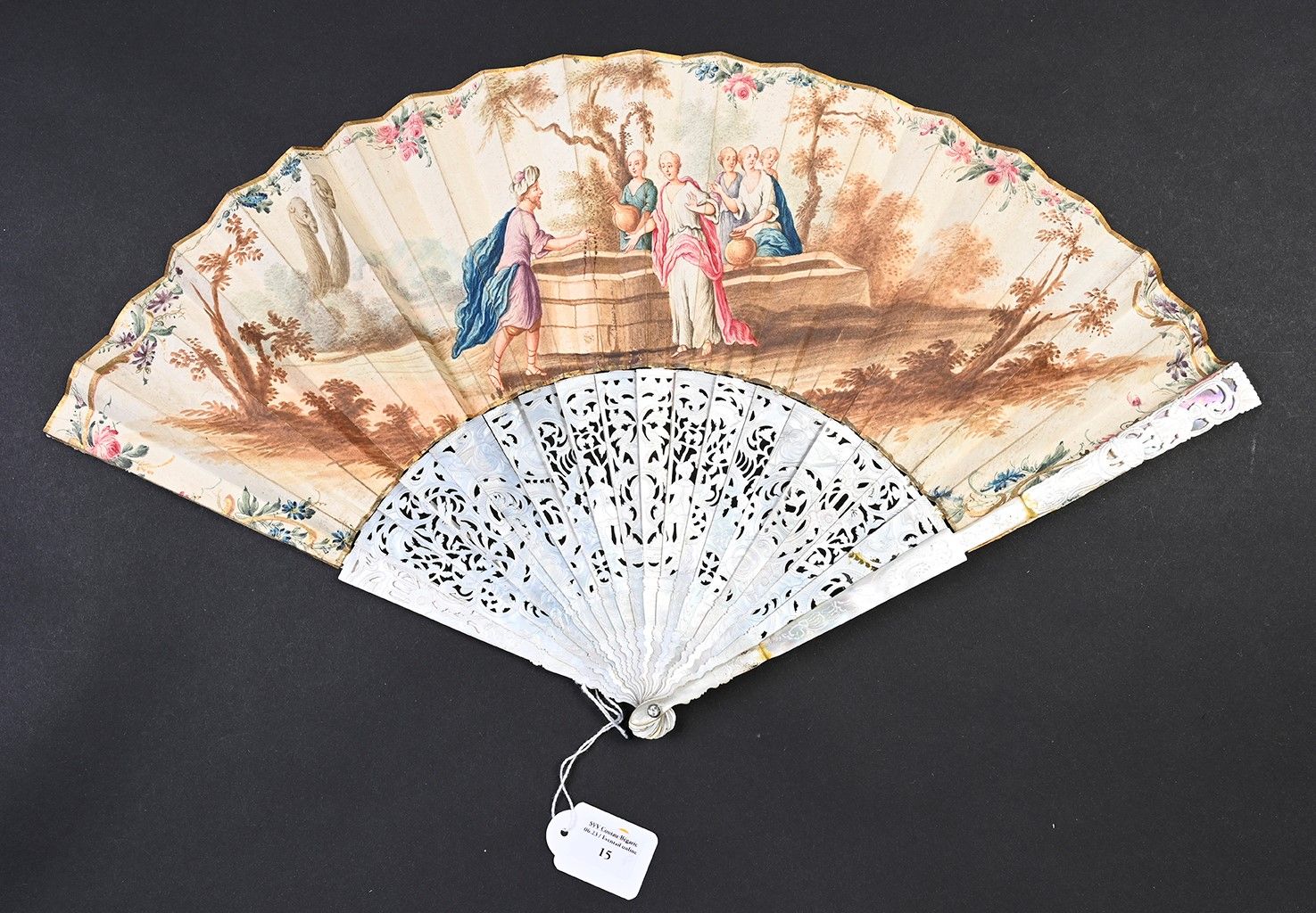 Null Eliezer and Rebecca, Europe, ca. 1750
Folded fan, the leaf in skin, mounted&hellip;