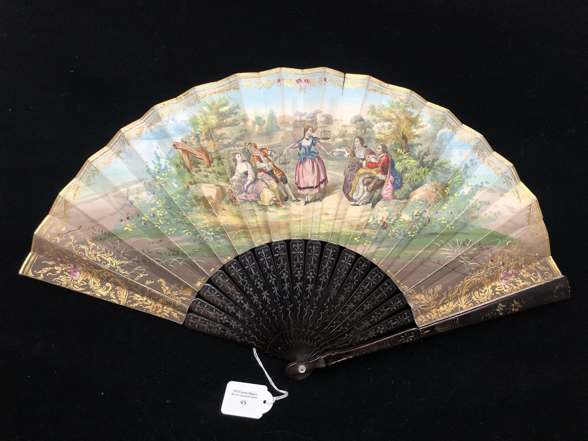 Null Roses, Europe, circa 1840
Folded fan, the double sheet in lithographed pape&hellip;