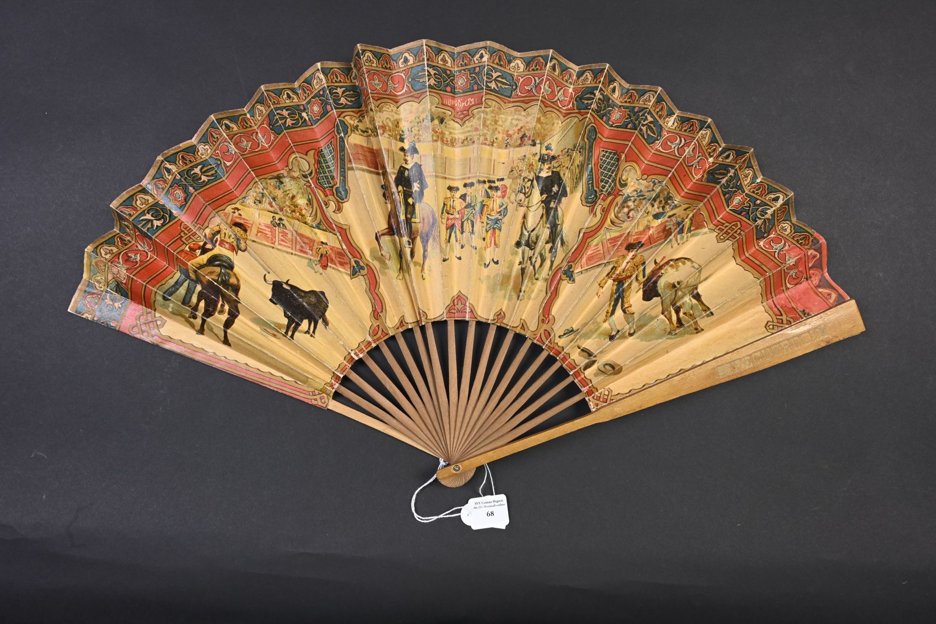 Null Recuerdo de España, Europe, circa 1890
Large folded fan, the double sheet p&hellip;