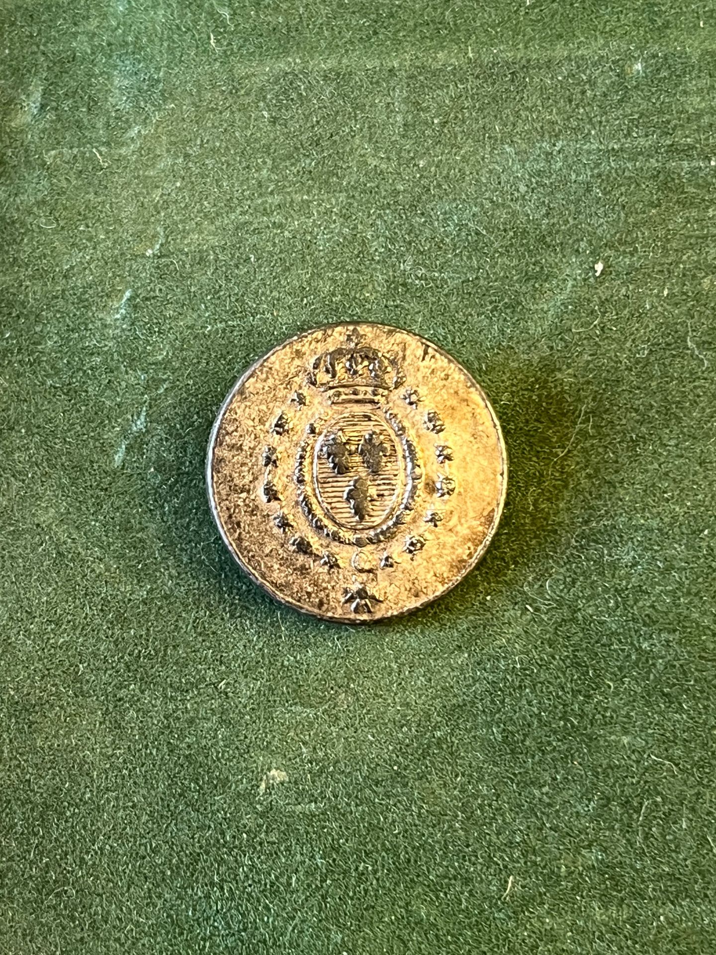 Null Botón del chaleco de la Casa del Rey (1816-1824)