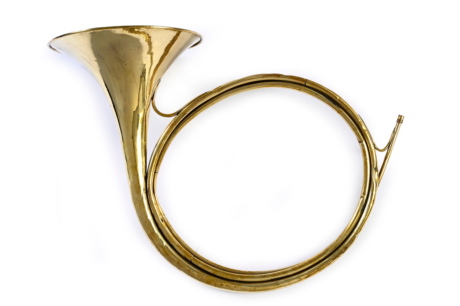 Null Hunting horn à la d'Orleans, original oval shape, engraved on the flag of t&hellip;