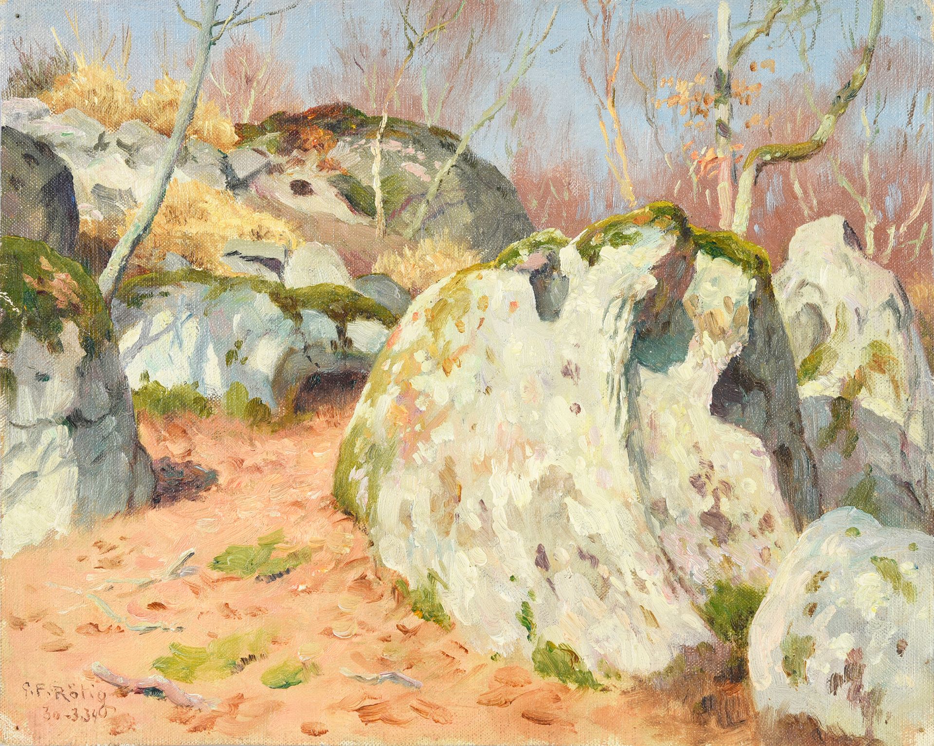 Georges Frédéric ROTIG (1873 - 1961) Rochers à Fontainebleau.
Huile sur toile, s&hellip;