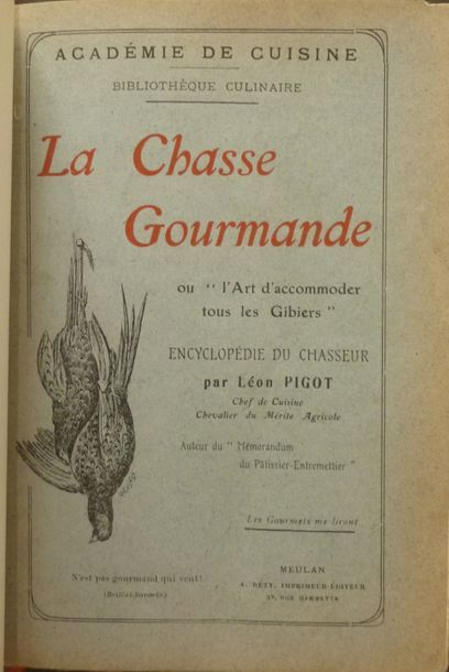 BLANDIN, Charles 
Cuisine et Chasse de Bourgogne et d'ailleurs.
Impr. De Vaugira&hellip;