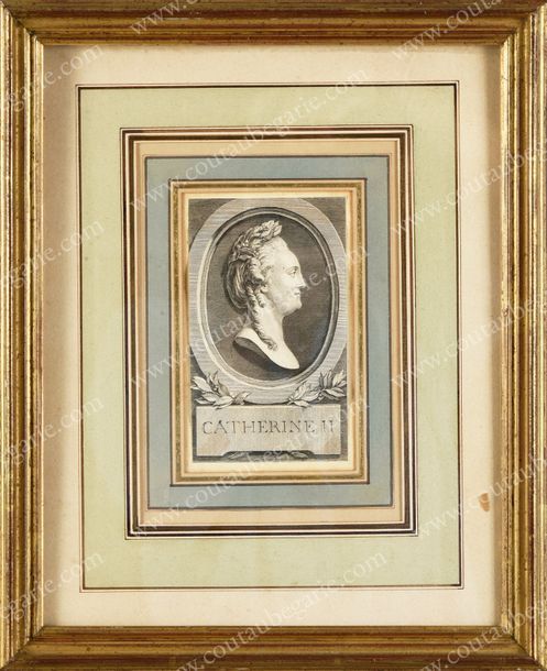 École ÉTRANGÈRE du XIXe siècle * Portrait de profil de l'impératrice Catherine I&hellip;