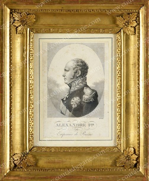 ÉCOLE ÉTRANGÈRE DU XIXe SIÈCLE - DIEN M. F. * Portrait de profil de l'empereur A&hellip;