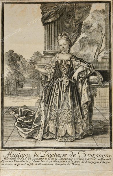 ÉCOLE FRANÇAISE Portrait de la duchesse de Bourgogne, née princesse Adelaïde de &hellip;