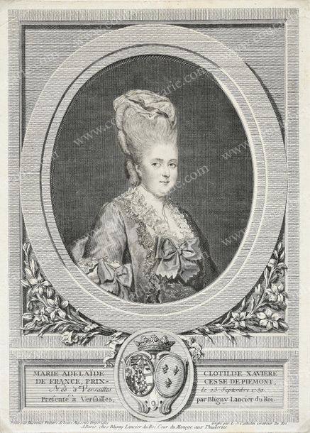 École FRANÇAISE du XVIIIe siècle Portrait de la princesse Marie-Clotilde de Fran&hellip;