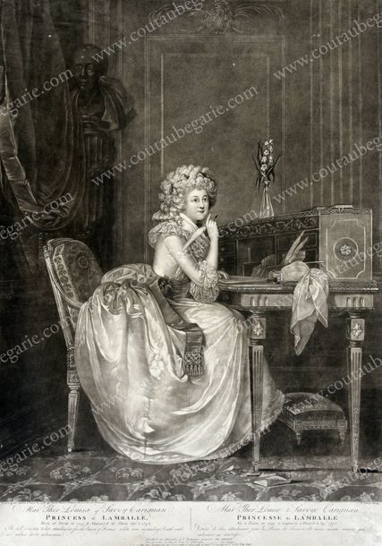 École FRANÇAISE du XVIIIe siècle Portrait de Marie-Thérèse, princesse de Lamball&hellip;