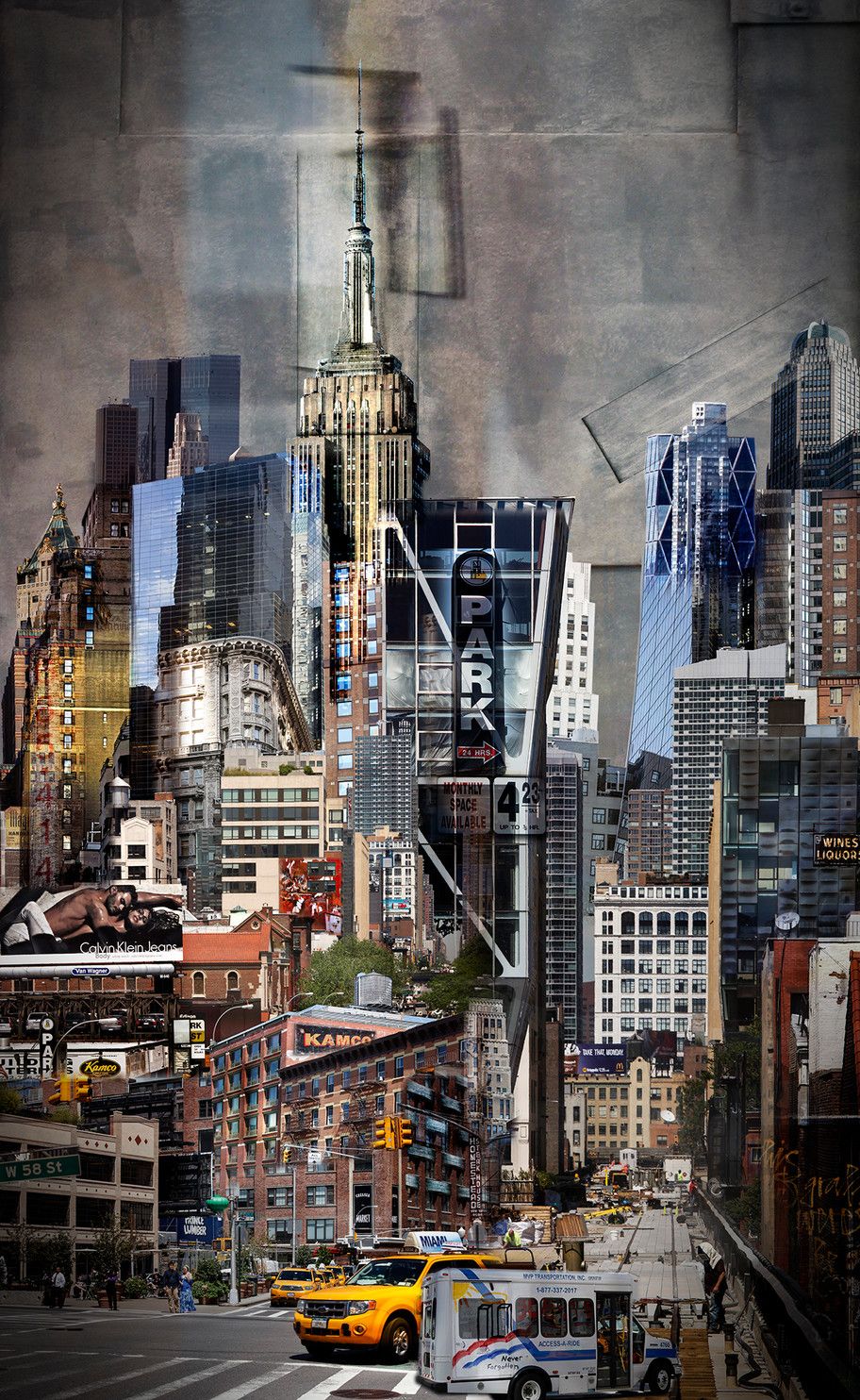 Marcel NAKACHE "NEW YORK STREETS" Tirage subligraphie 120cm x 75 cm (n° 1/5) Fic&hellip;