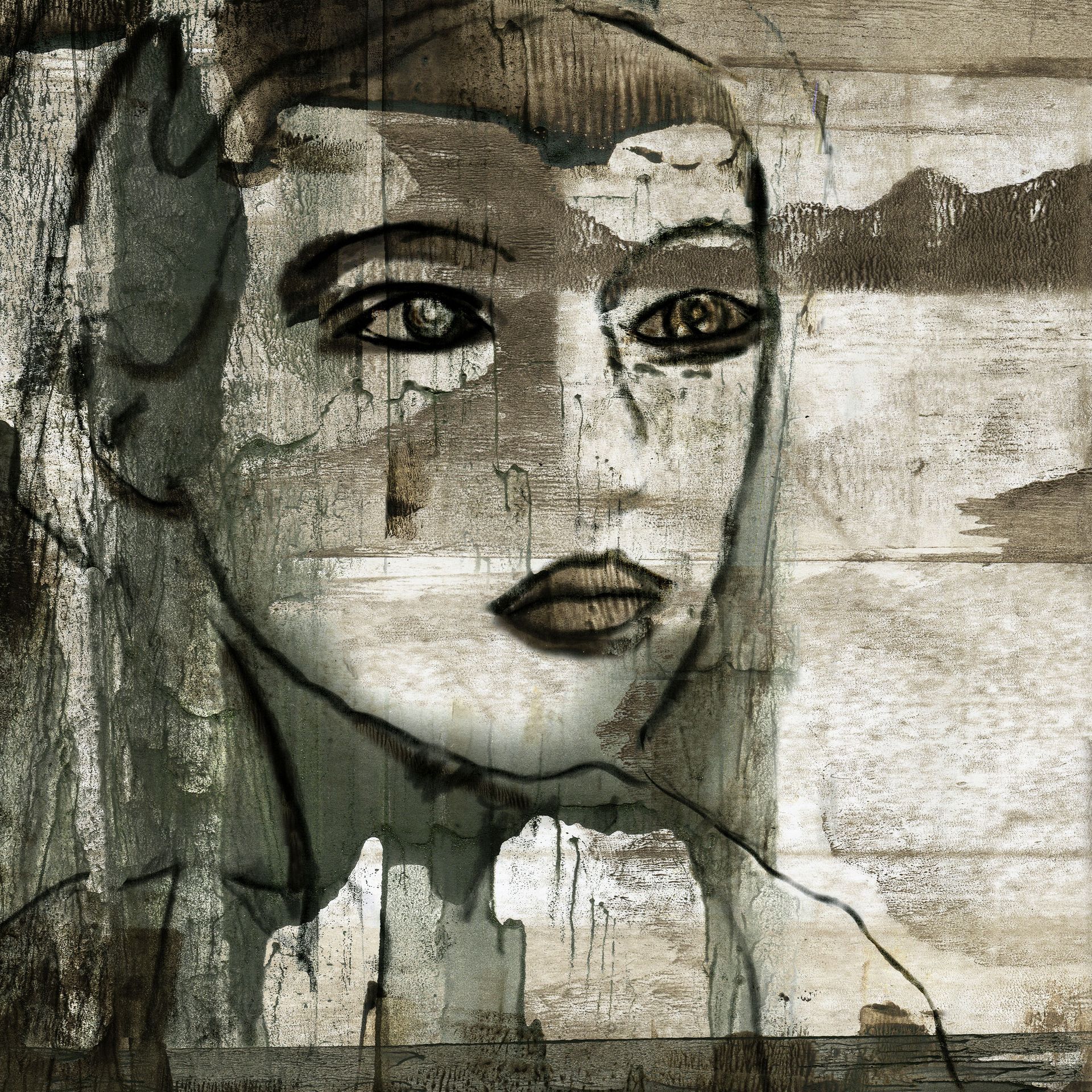 Isabelle MARLIAC "LEGENDE" Série Faces (2019) 86 x 86 cm Tirage Lambda sous Plex&hellip;