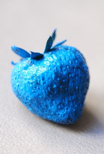 Olivier DEGORCE "INTENTIONAL STILL LIFE (fraise bleue)" 2009 静物系列开始于2009年，在一个梦中，&hellip;