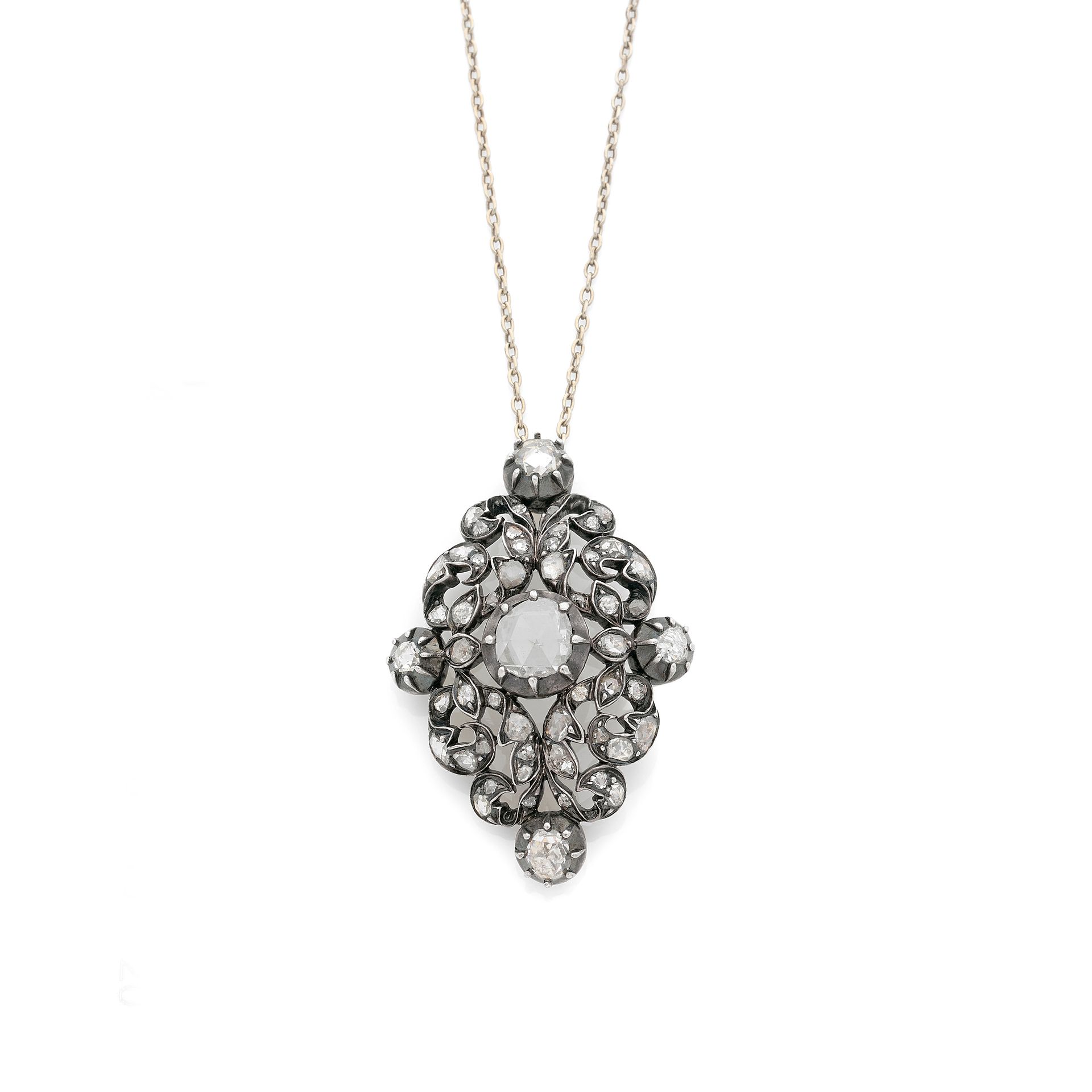 Null PENDANT 

Silver pendant with diamond plant motifs, decorated with rose-cut&hellip;
