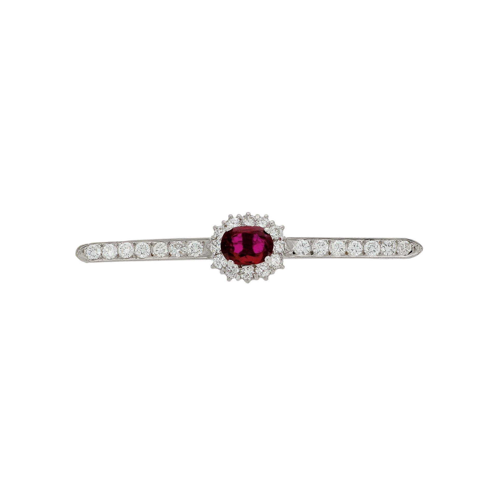 Null BARRETTE BROOCH

A diamond, ruby and platinum brooch. 

A diamond, ruby and&hellip;