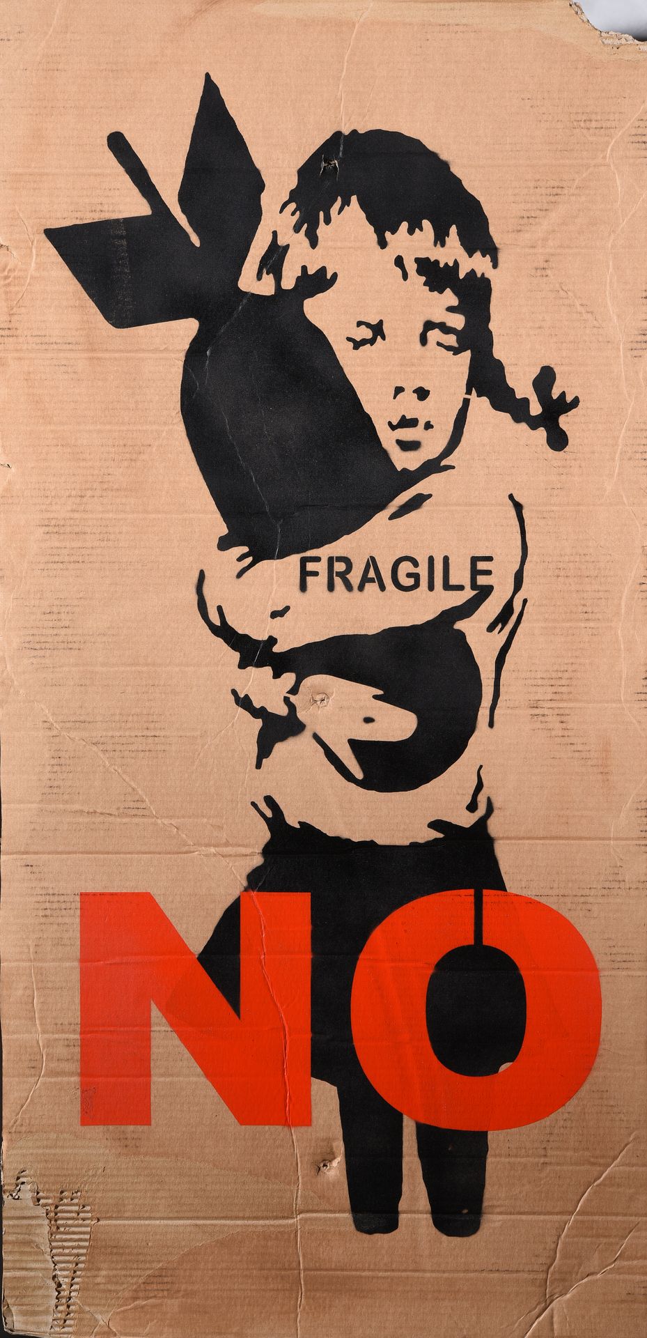 Null 班克西 (1974年出生)

炸弹袭击者, 2003

喷漆，纸板上的模板

背面的标签是 "停止战争

2003年2月15日星期六演示

119 x&hellip;
