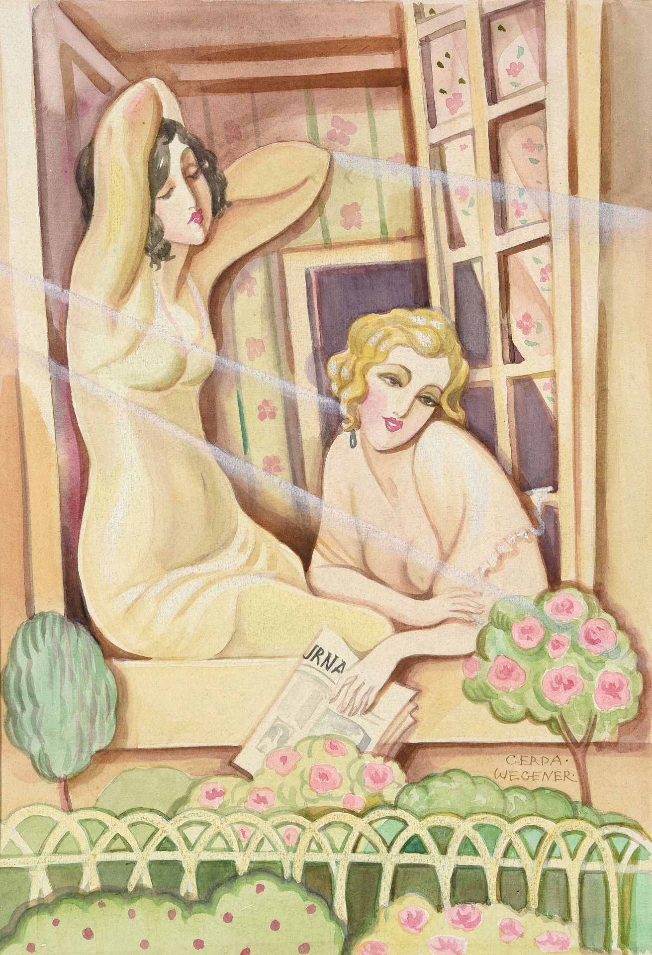 Null GERDA WEGENER (1885-1940)

Mujeres en la ventana

Acuarela y lápiz

Firmado&hellip;