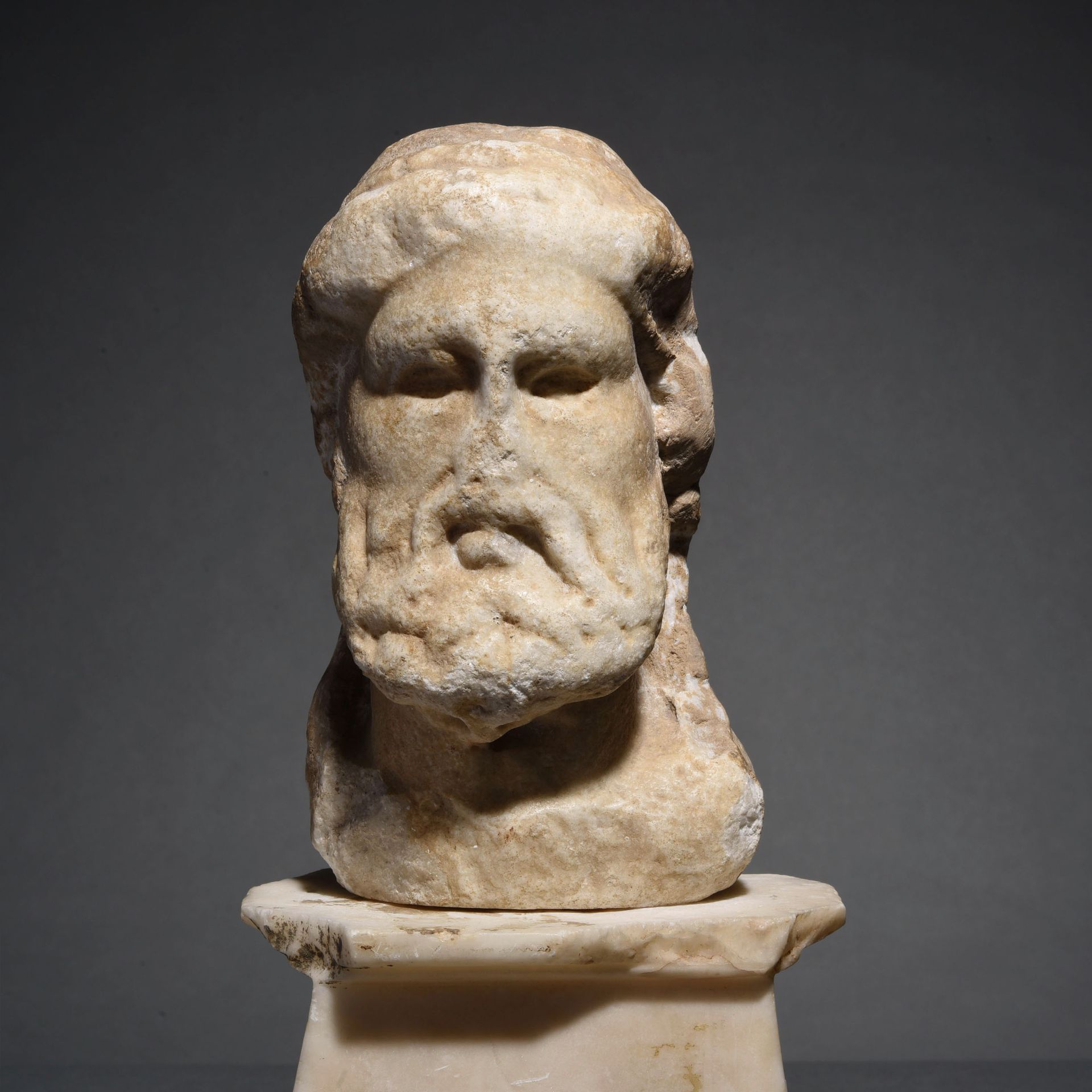 Null DIONYSIAN HERM

Roman art, 1st century AD

In marble, burned. The face is c&hellip;