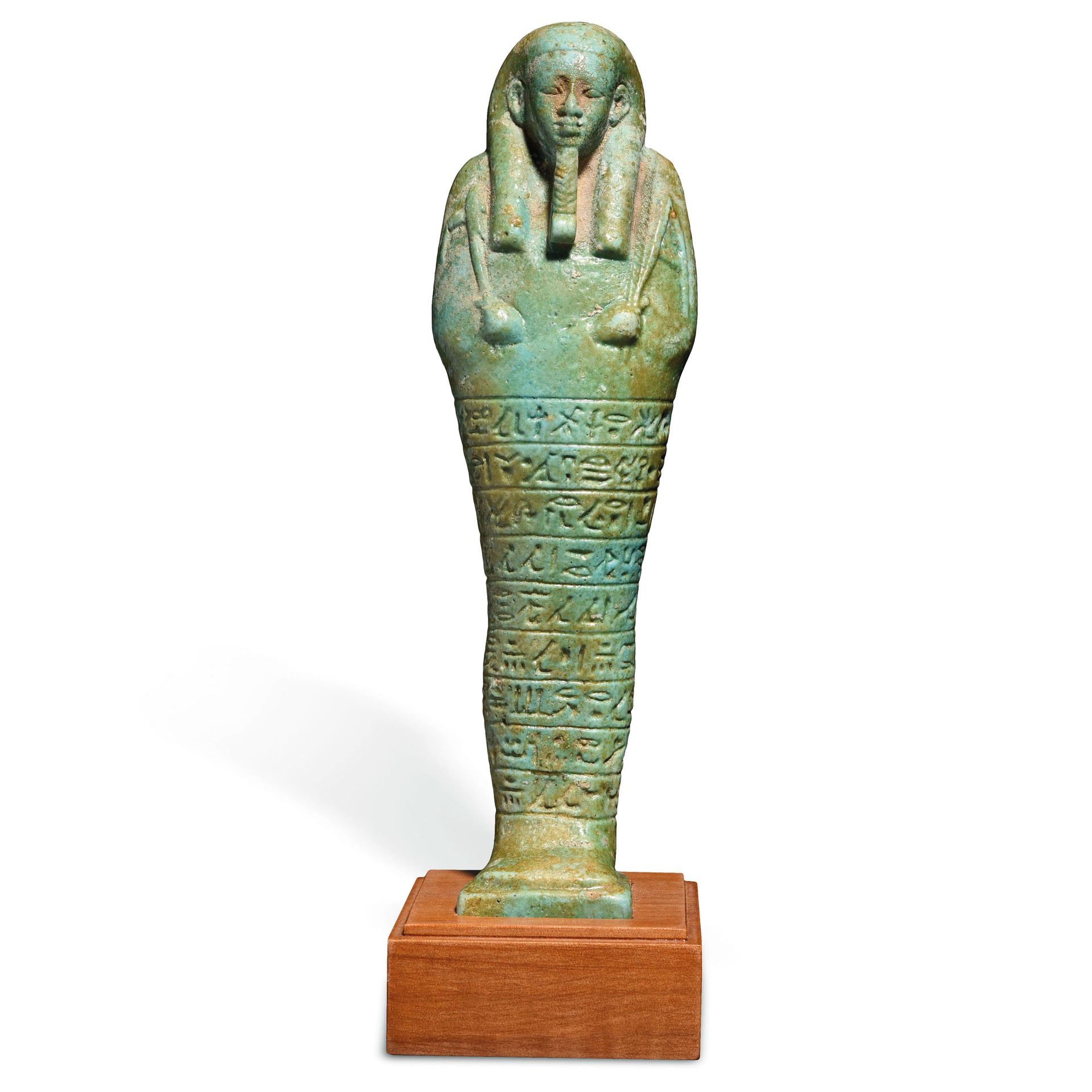 Null 以PSAMETIK的名义，Oshabti

埃及，第二十六王朝，公元前664-525年

带绿釉的硅质陶器

H.18厘米



出处

前任R.L.&hellip;