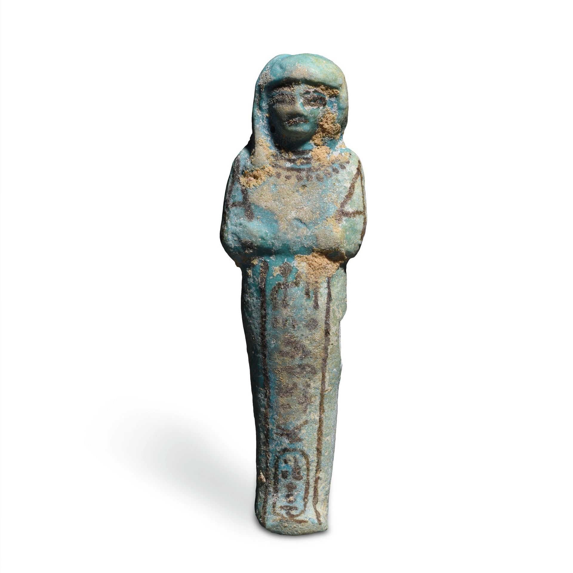 Null OUSHABTI

埃及，新王国，第十九王朝，公元前13世纪

硅质陶器，蓝色和黑色的釉面。

H.11.7厘米



出处

前私人收藏品，于198&hellip;