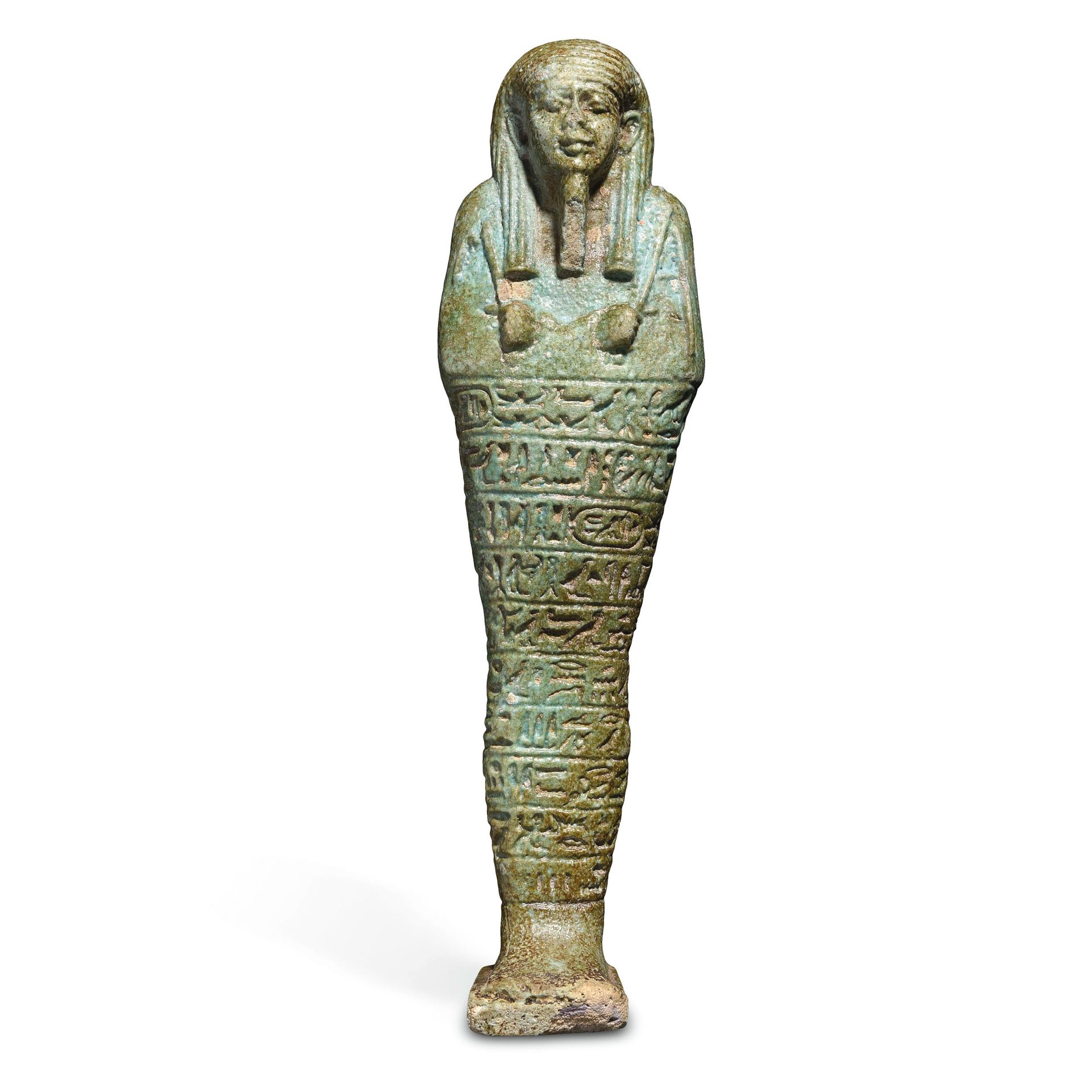 Null 以PSAMETIK的名义，Oshabti

埃及，第二十六王朝，公元前664-525年

绿色釉面陶器

H.18.4厘米



出处

前法国私人收&hellip;