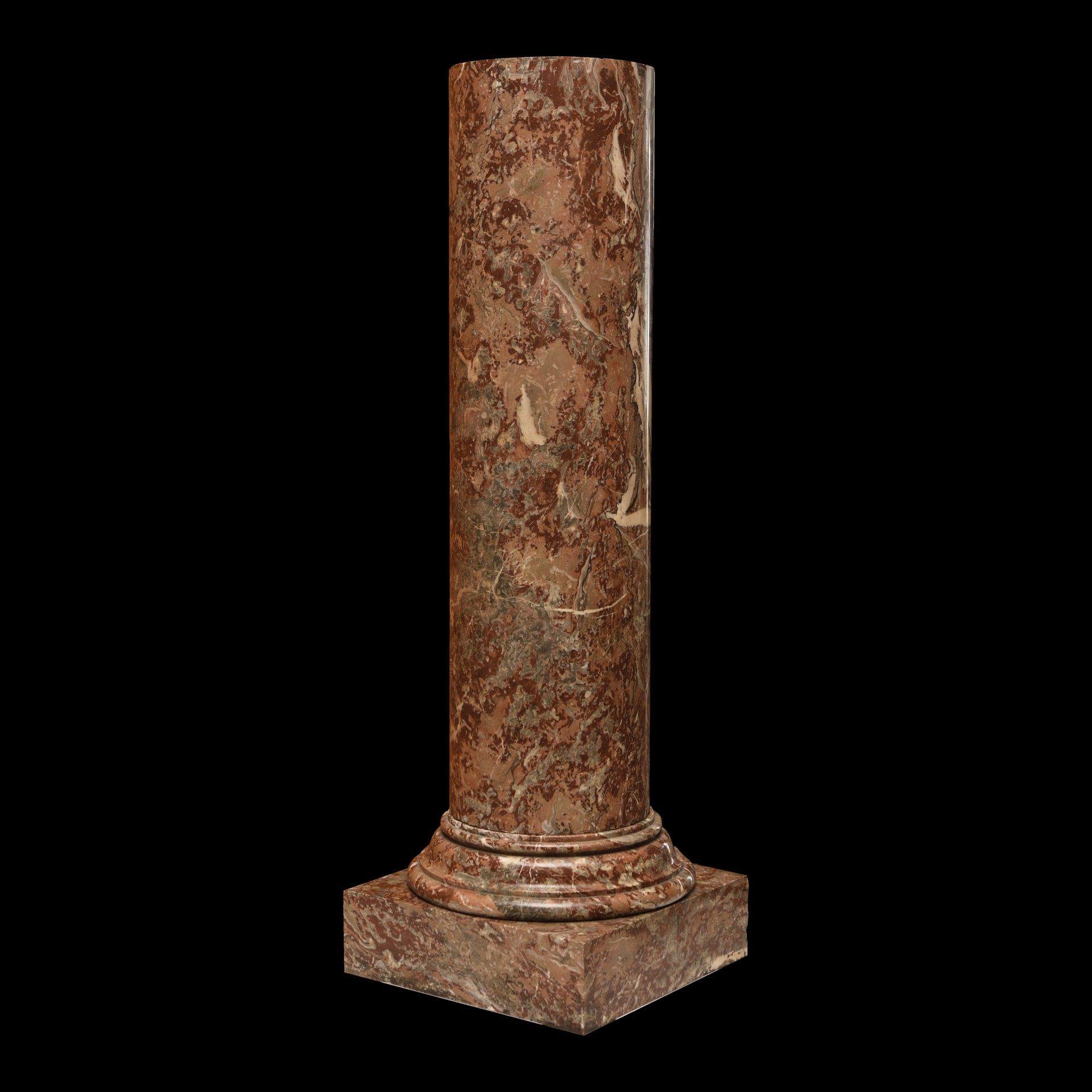 Null 复合柱

大理石。高约105厘米

意大利或法国，17世纪

分为三部分，外翻的盘状底座放在一个四方形的

四角形的底座。轴是圆柱形的。

一根法国或&hellip;
