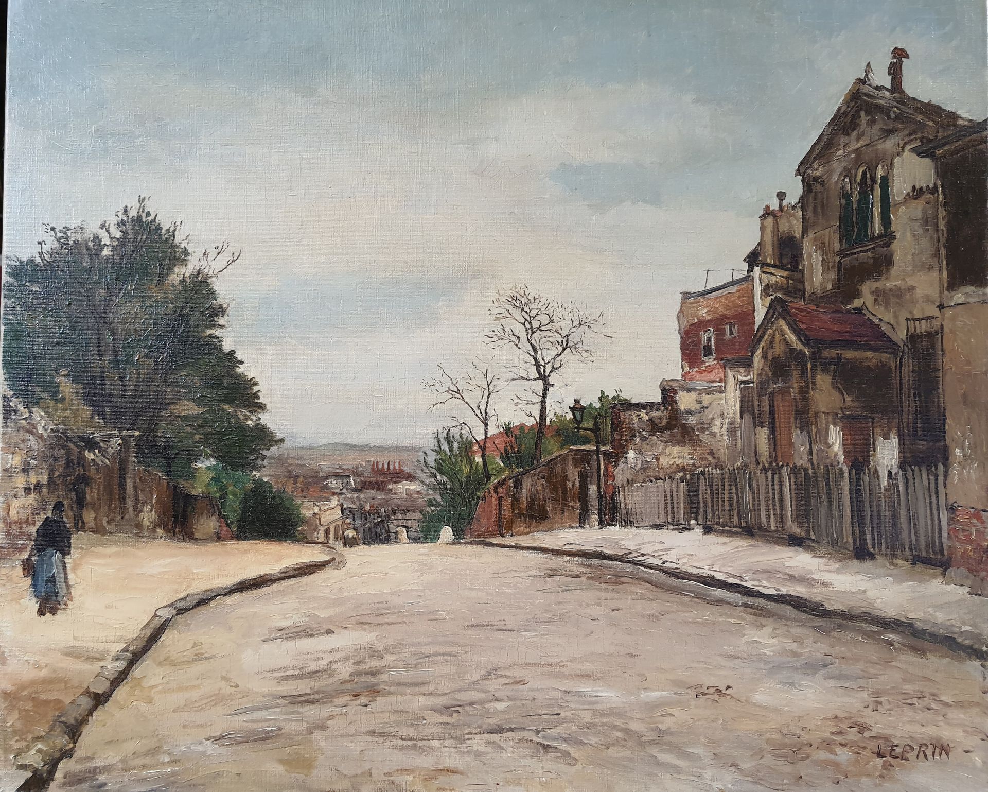 Null MARCEL FRANCOIS LEPRIN (1891-1933)

Rue à Montmartre 

Huile sur toile 

Si&hellip;