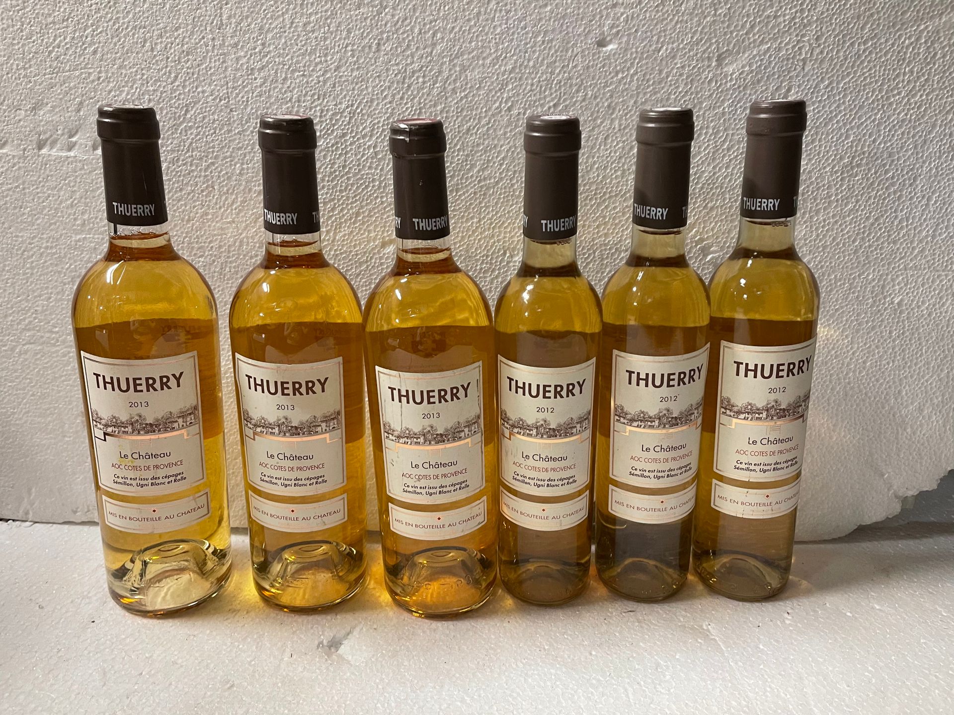 Null 3 bottles THUERRY, Le Château, Côtes de Provence, 2013 and 3 half-bottles 2&hellip;