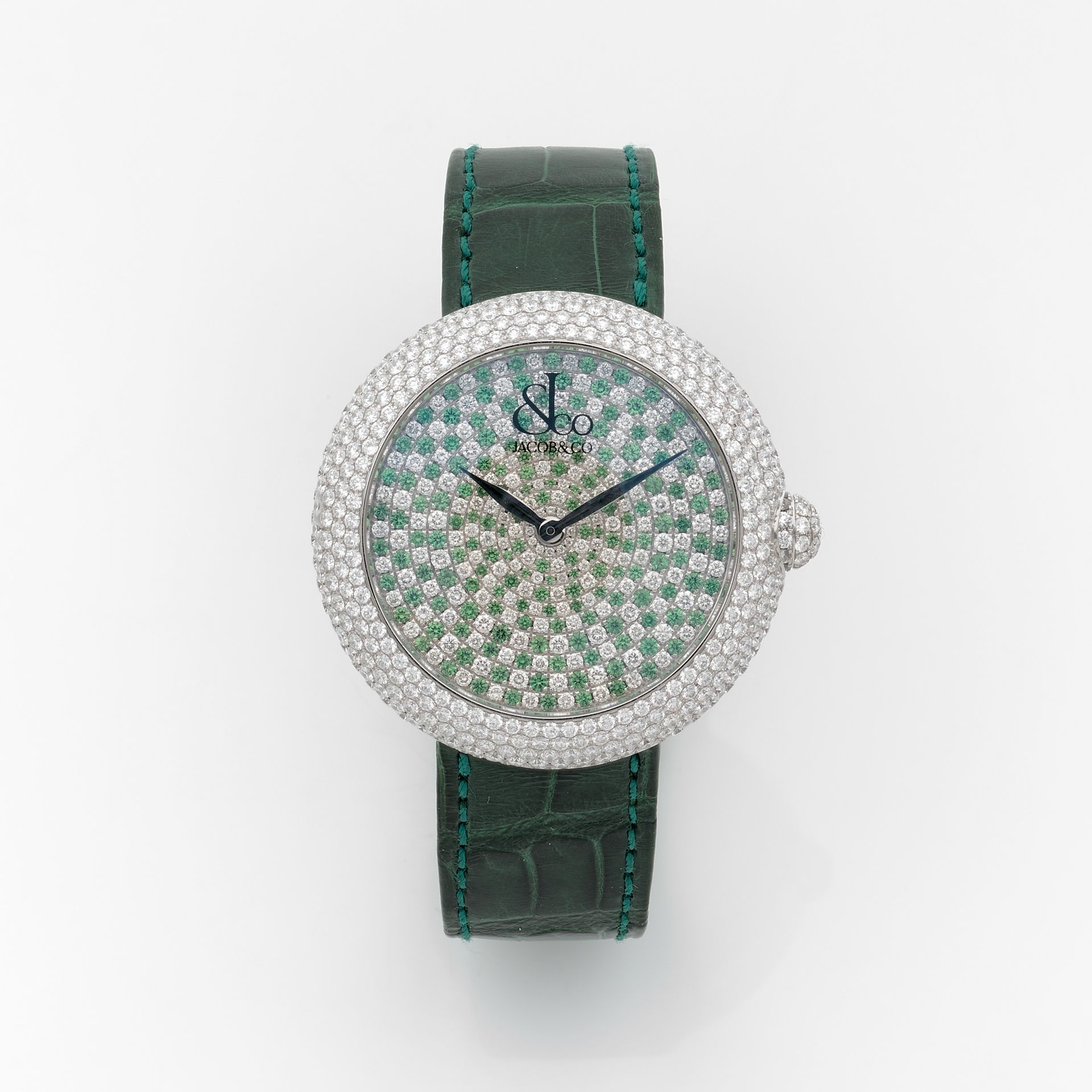 Null Ref. 210.01

Mixed model in steel jewelry

Dial paved with diamonds and gre&hellip;