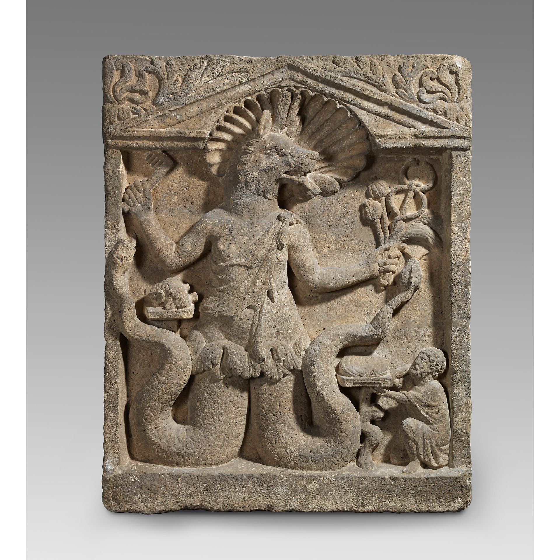 Null *IMPORTANT RELIEF GNOSTIQUE
Calcaire
74 x 89,5 x 10 cm
Art romain, IIIe siè&hellip;