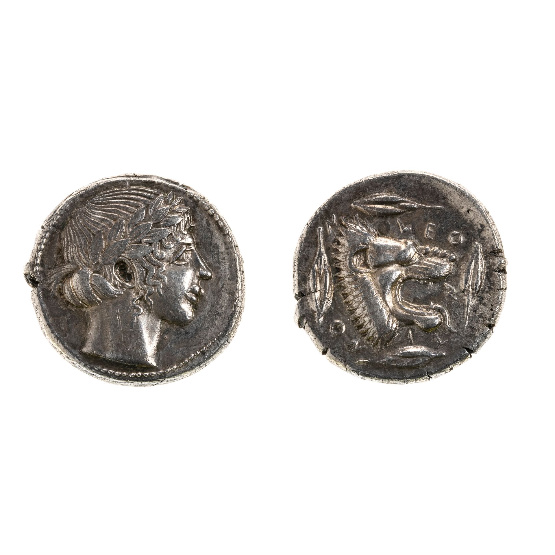 Null SICILY, Leontinoi. AR Tetradrachm ca. 450-430. Laureate head of Apollo v. R&hellip;