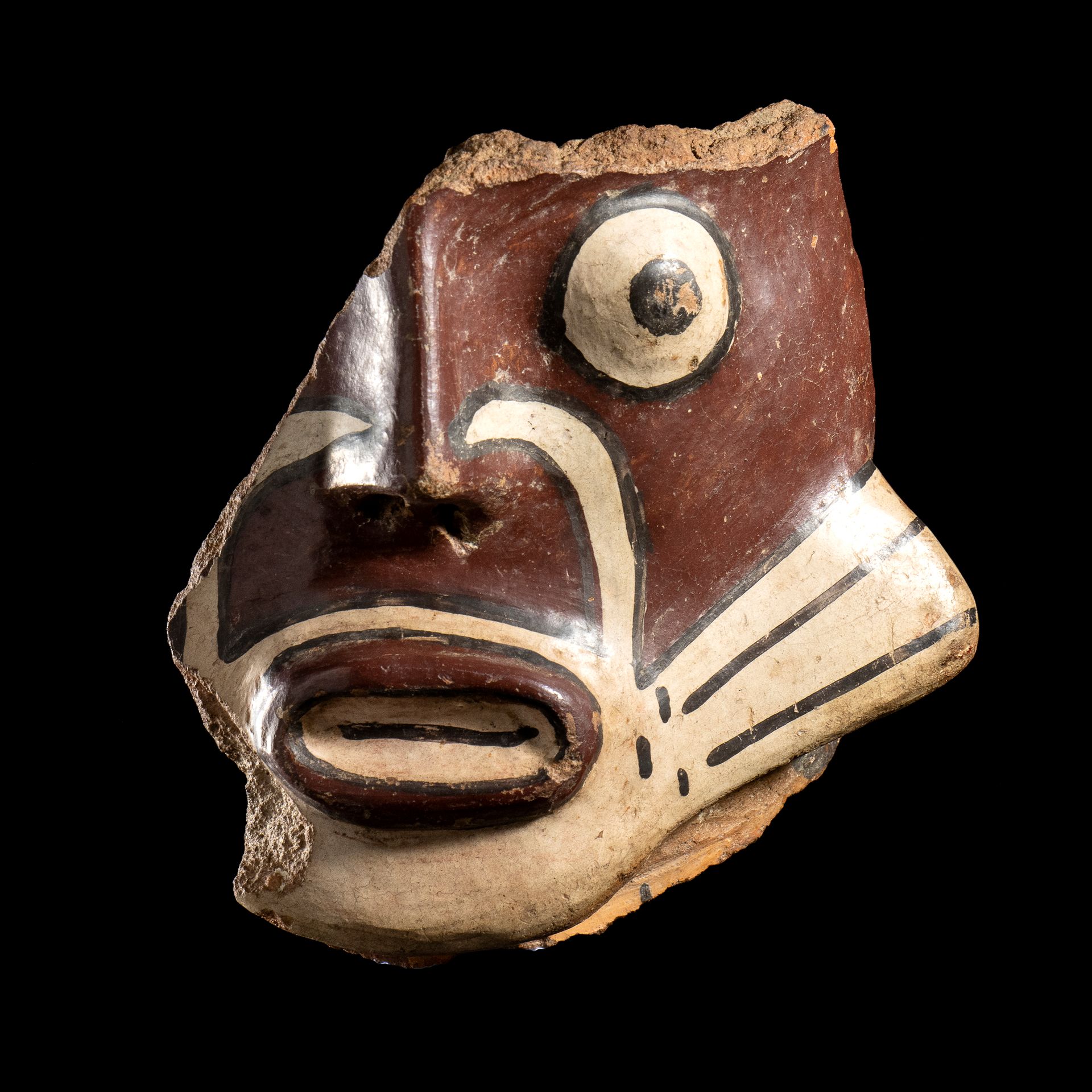 Null FACE OF A NAZCA CHARACTER
Terracotta with engobe
9 x 9 cm
Nazca culture, 20&hellip;