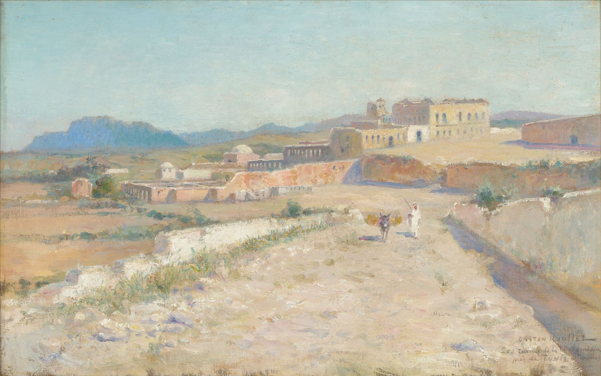 Null GASTON ROULLET (1847 - 1925)
Les ruines de Mohammedia près de Tunis 
Huile &hellip;