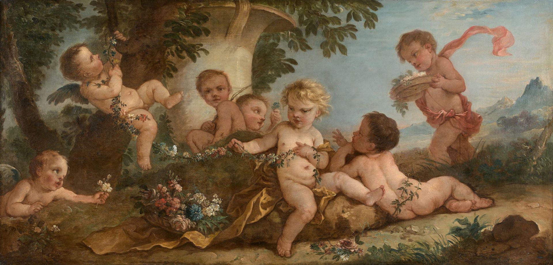 Null CHARLES JOSEPH NATOIRE (1700 - 1777)
Children weaving garlands of flowers
C&hellip;