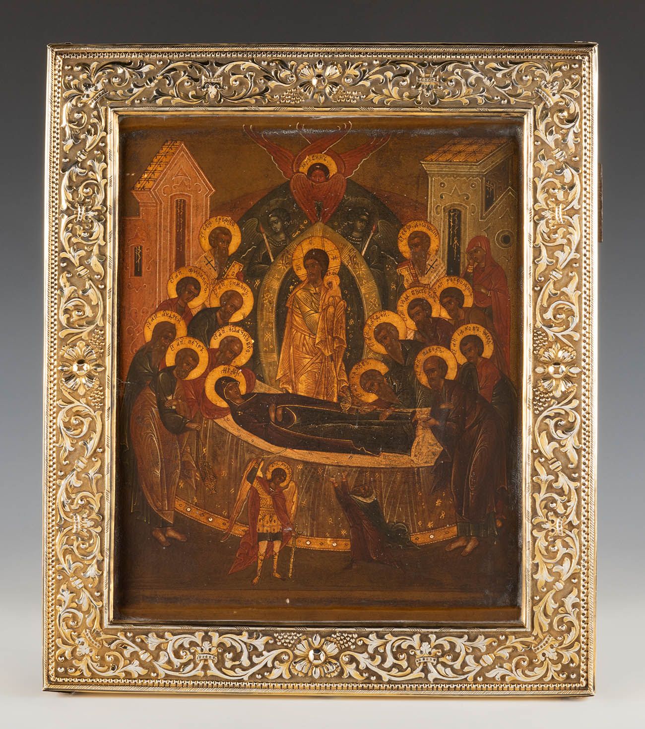 Null École russe, XVIIe siècle.


"Dormition de la Mère de Dieu".


Tempera sur &hellip;