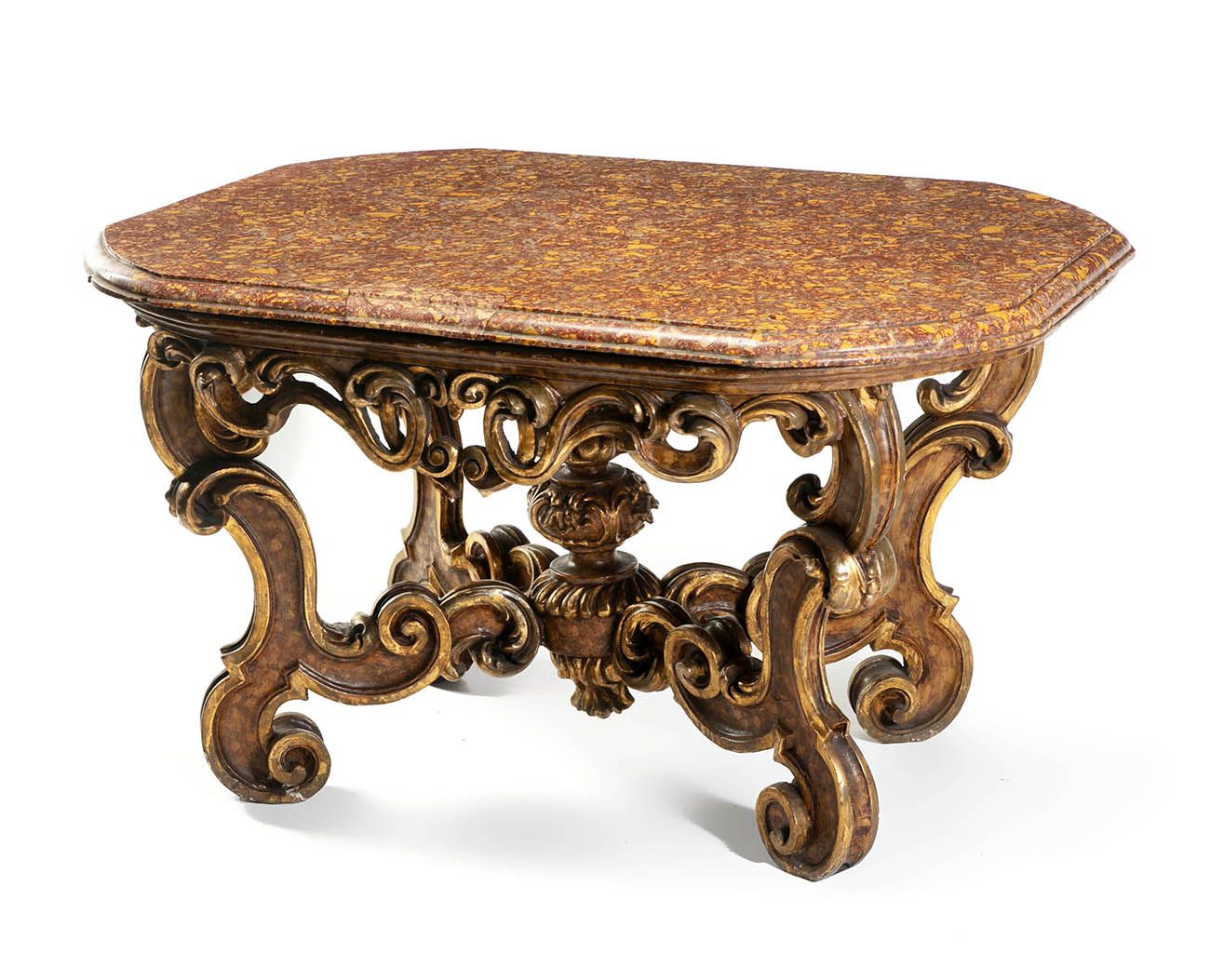 Italian Baroque table, XVII-XVIII centuries. Table baroque italienne, XVII-XVIII&hellip;