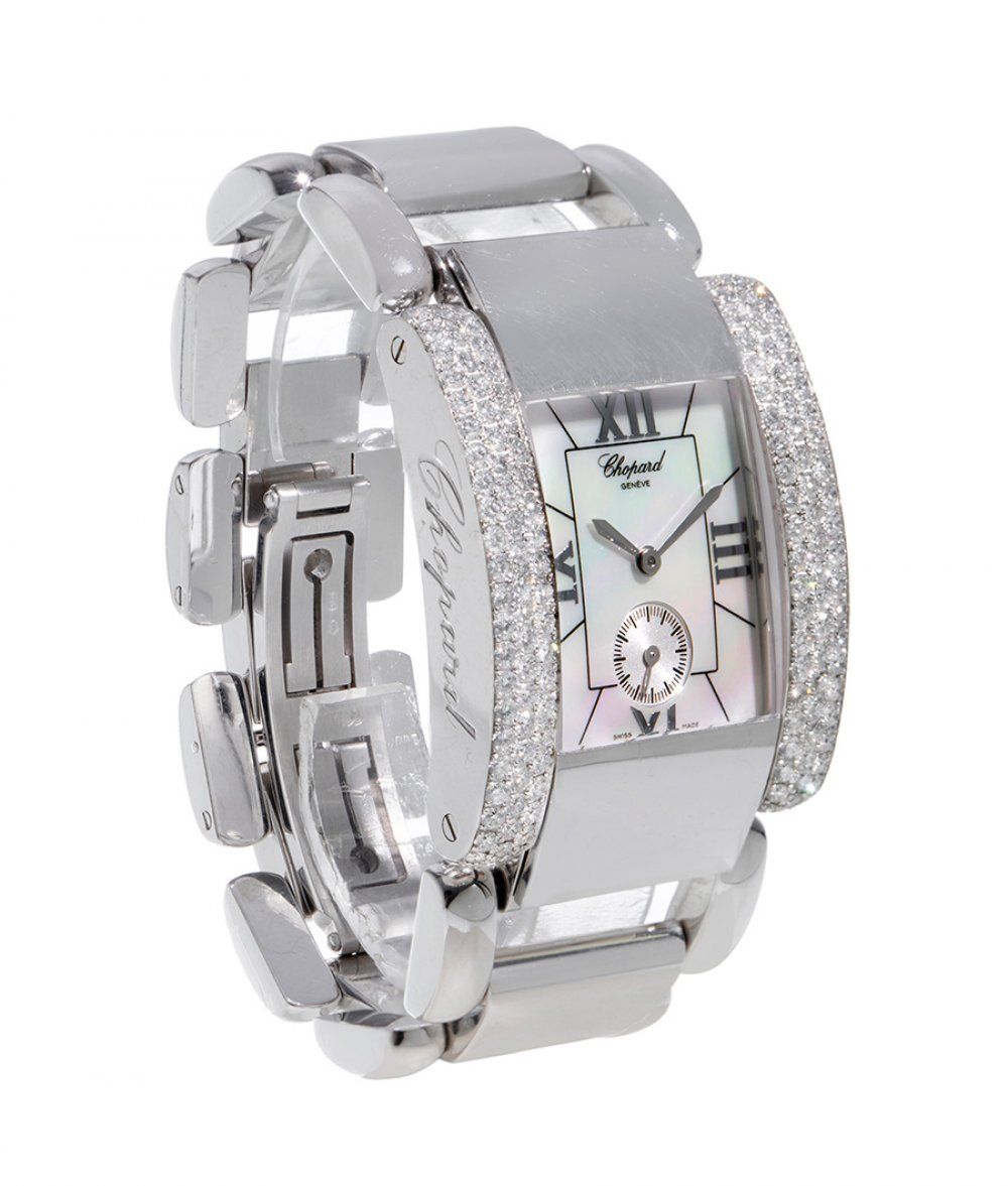 Chopard watch in 18K white gold and diamonds. Montre Chopard en or blanc 18 cara&hellip;