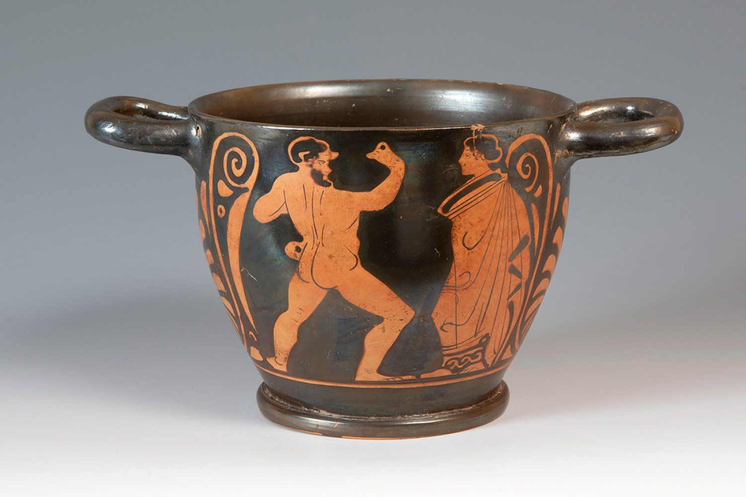 Skyphos with satyr and maenad. Ancient Greece, Attica, 5th century BC Skyphos av&hellip;