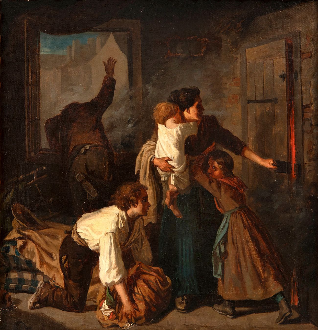 Null Disciple d'ALEXANDRE ANTIGNA (Orléans, 1817-Paris, 1878).
"L'incendie", fin&hellip;