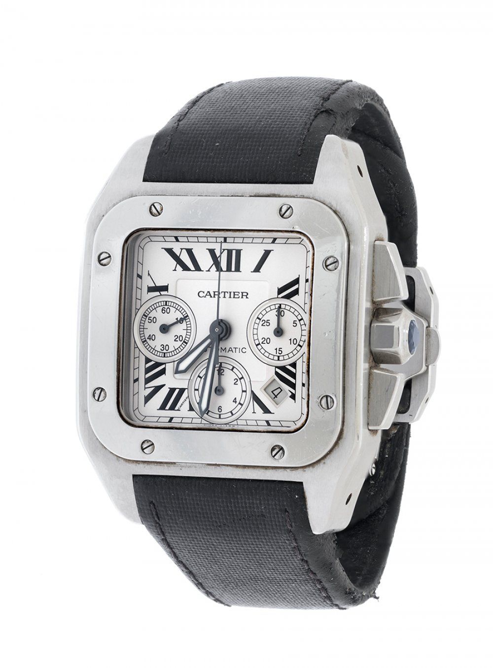 Null CARTIER Santos 100 XL Chrono腕表，型号：2740。2740, ref.842560XX，适用于男士。
不锈钢表壳。方形表盘&hellip;